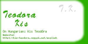 teodora kis business card